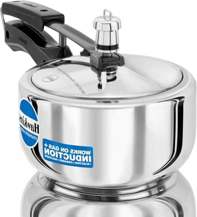Drukpan RVS Snelkookpan Koken Maaltijden Bereiden Veiligheidssluiting 2 Liter Zilver