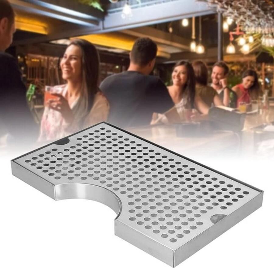 Drupbak voor bier met unieke glanzende uitstraling eenvoudig te reinigen en lichtgewicht ideaal voor biertap met afneembare deksel en veelzijdig gebruik - Foto 2