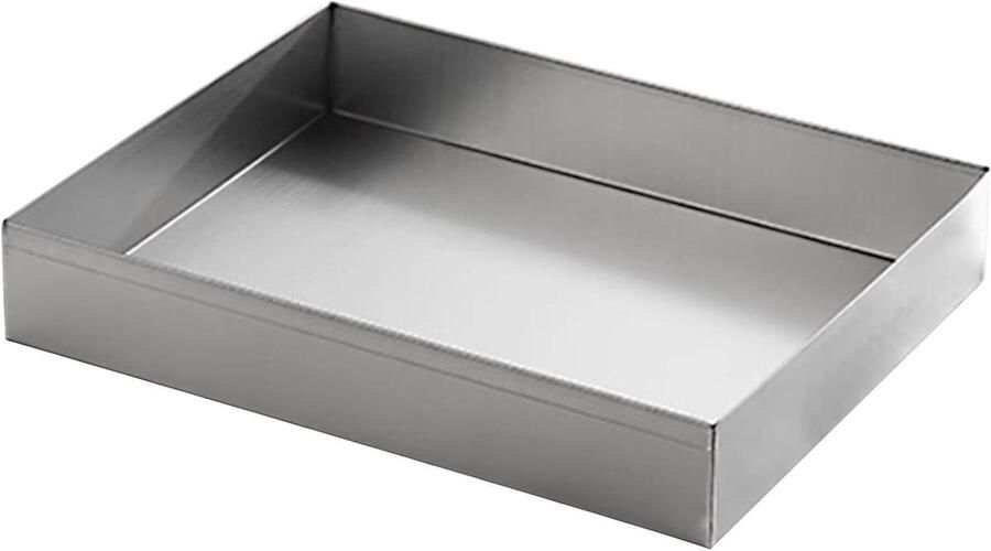 Druppelpan Roestvrij Staal Lekbak Oven Olie Opvangbak Vocht Opvangen Grote Capaciteit 70 x 40 cm Zilver