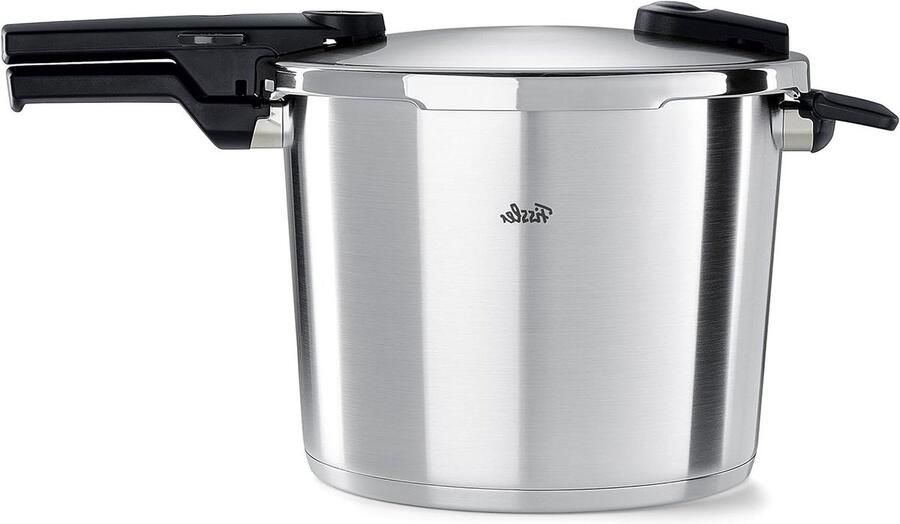 Snelkookpan RVS Drukpan Koken Gezond Koken Made in Germany 10 Liter Zilverkleurig