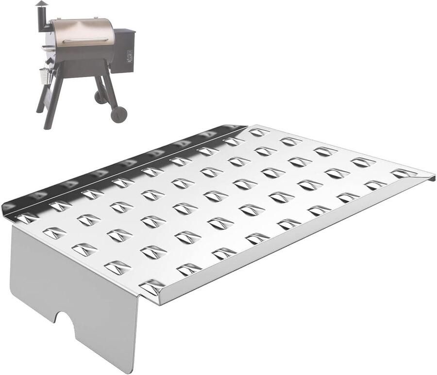 Druppelpan Warmteschot Lekbak Verwarmer Grill Schoonhouden Roestvrij Staal 53 x 40 x 10 cm Zilverkleurig