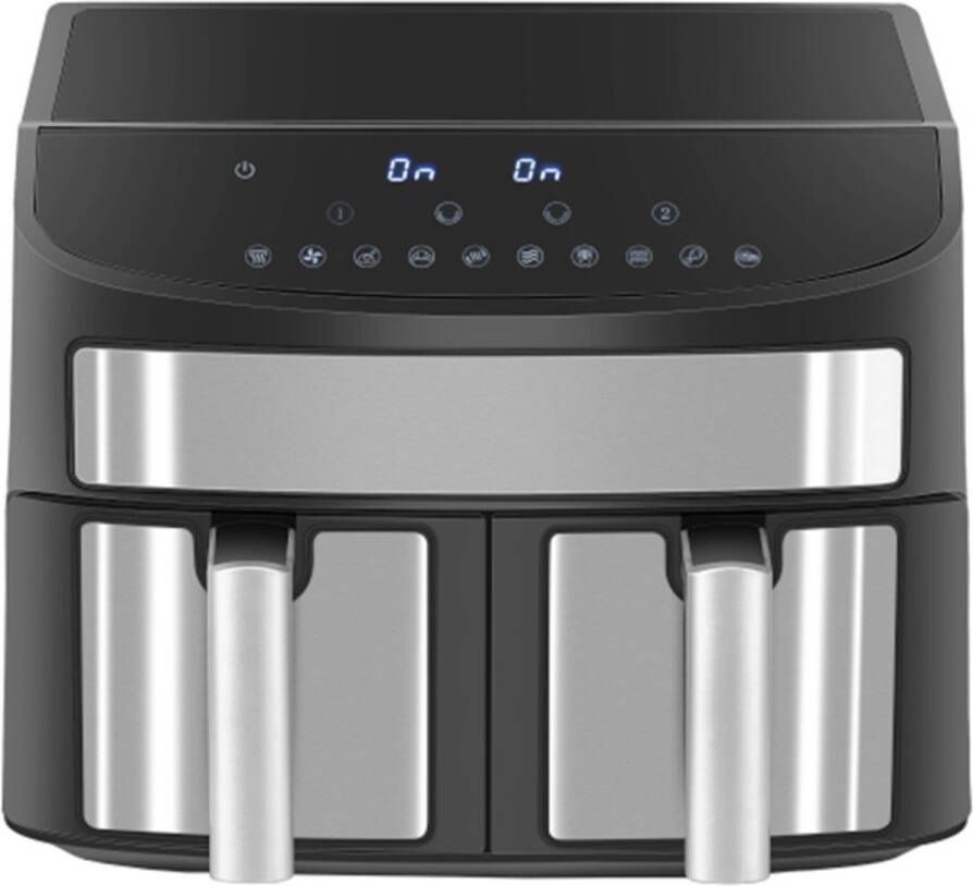 Airfryer-airfryer ninja-Dual air fryer with 2 baskets-8 liter-230 °C-air fryer double basket-met 10 voorgeprogrammeerde functies voor gezonde maaltijden – ideaal voor gezinnen en singles - Foto 2