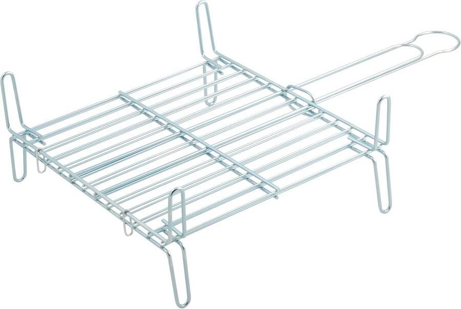 Dubbel Grillrooster 35 x 35 cm voor Keuken en Barbecue