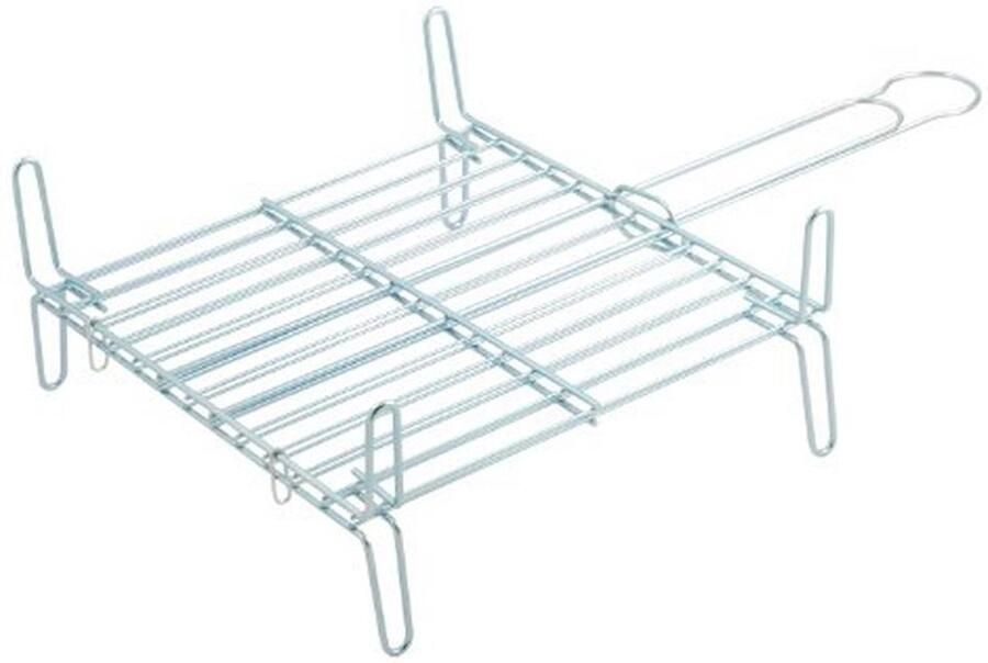 Dubbel Grillrooster 35 x 35 cm voor Keuken en Barbecue