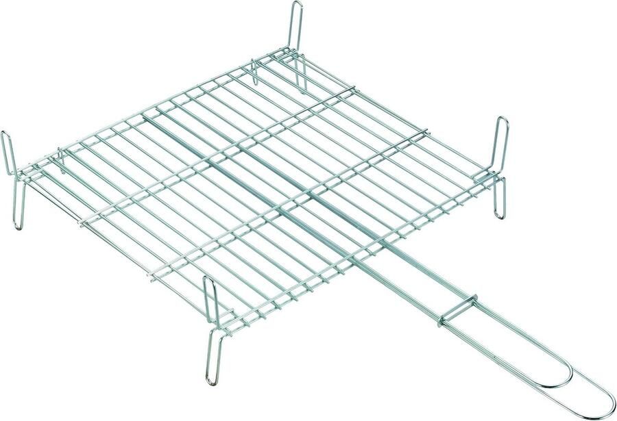 Dubbel Kookrooster Grillplaat Barbecue Accessoire Stevig Staal 35x40cm
