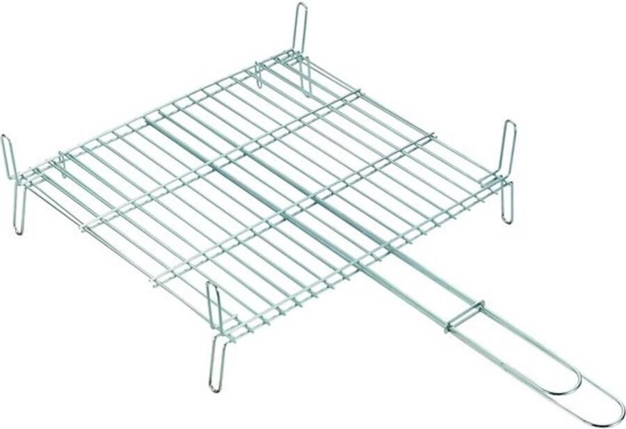 Dubbel kookrooster Grillplaat Barbecueaccessoire Stevig staal 35x40cm