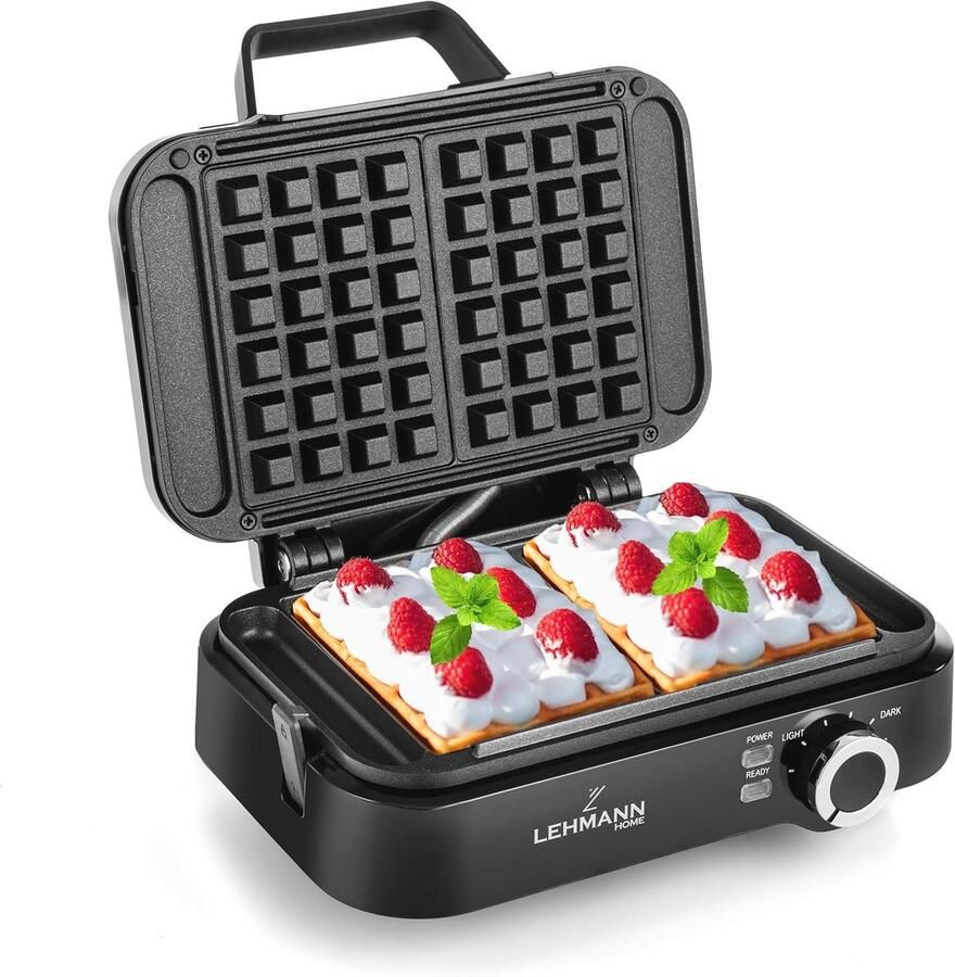 Dubbel Wafelijzer 1200 Watt met Temperatuurregeling voor Perfecte Wafels