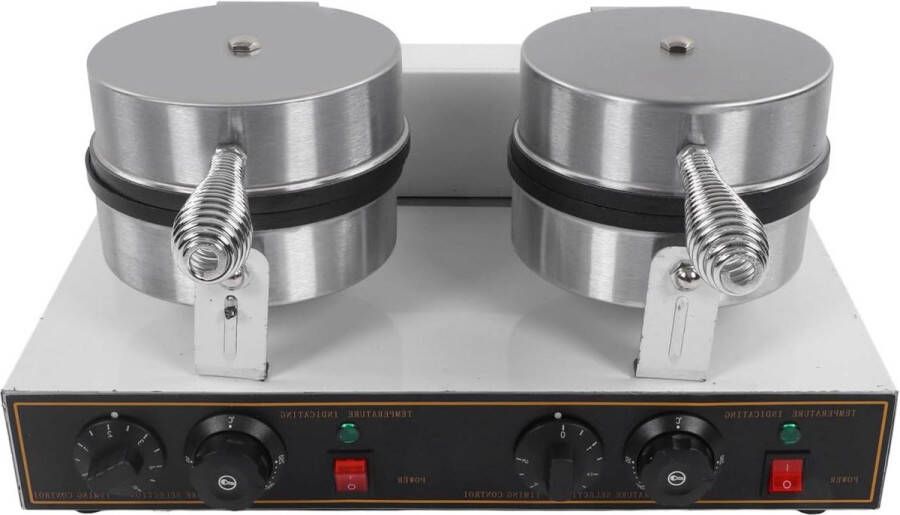 Dubbel wafelijzer 2400 W snel opwarmen anti-aanbaklaag geïsoleerde handgreep commerciële wafelmachine voor lekkere wafels EU-stekker 220 V professioneel gebruik