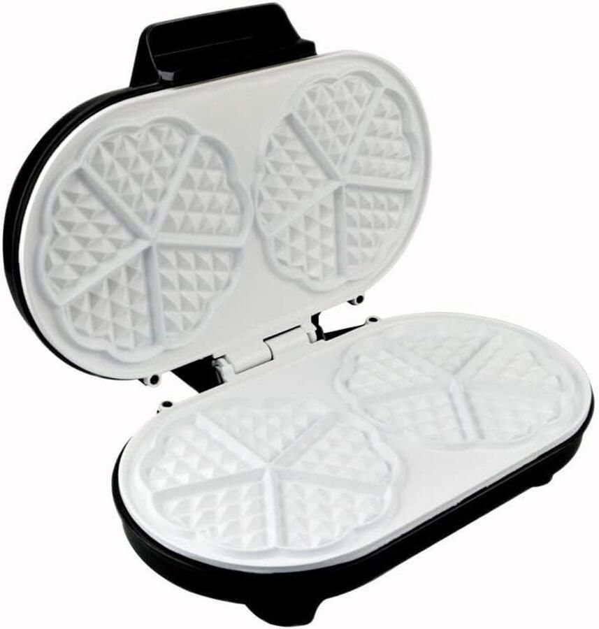 Dubbel Wafelijzer Wafelmaker Wafels Bakken Keramische Coating 2 Wafels Wit