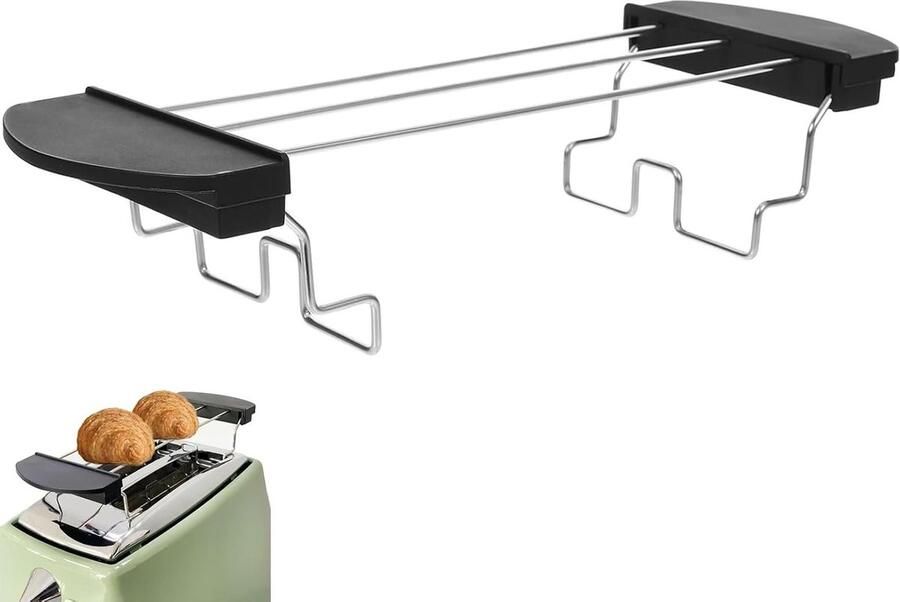 Dubbeldecker broodrooster voor sandwiches roestvrijstalen accessoires warmhoudrek en opwarmfunctie voor broodjes en sandwiches