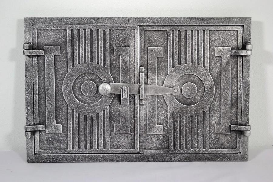 Dubbeldeurs Gietijzeren Oven deur voor Houtgestookte Pizzaoven Hitzebestendig en Duurzaam 42 x 27 cm