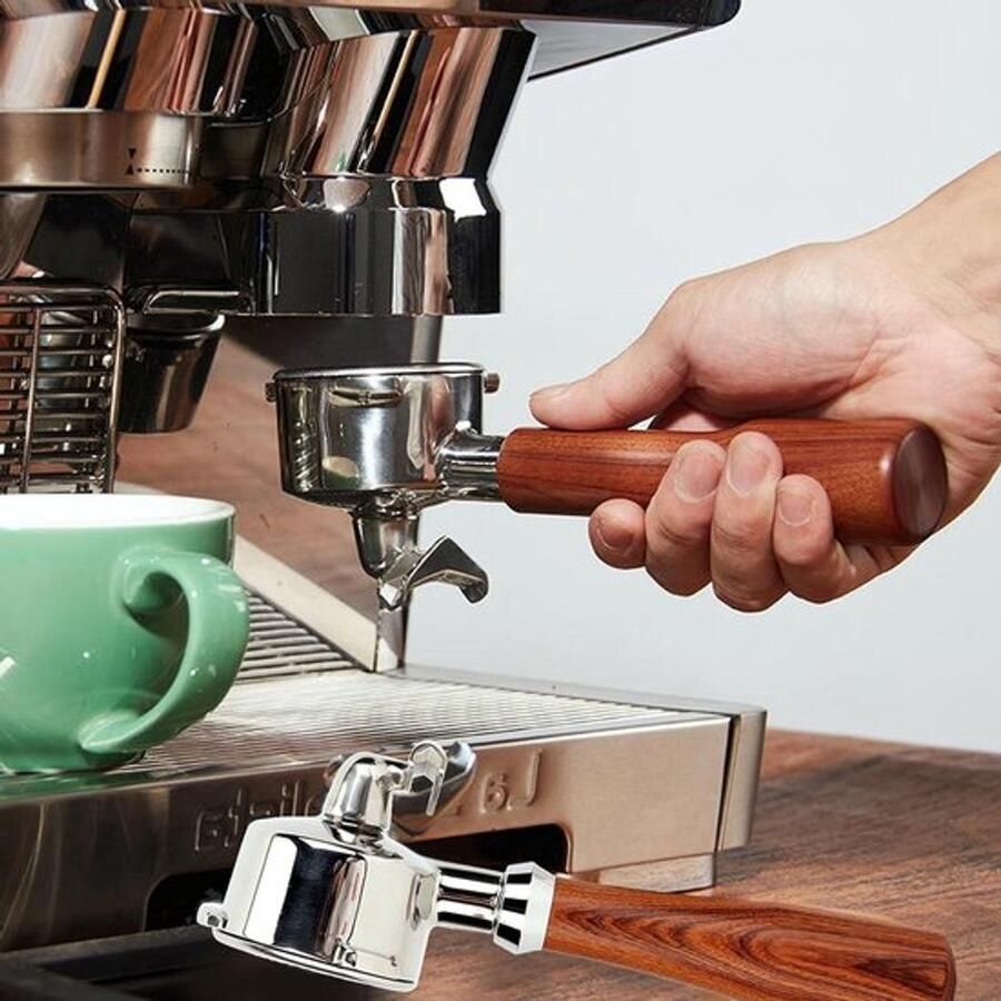 Dubbele 54mm Koffie Portafilter van RVS voor Koffiemachine Professionele Barista Accessoire Koffiezetapparaat Koffie Bereiden