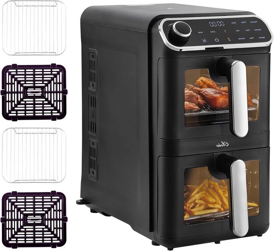 Dubbele Airfryer XL Hetelucht Friteuse Airfryer met Dubbele Mand Keukenhulp