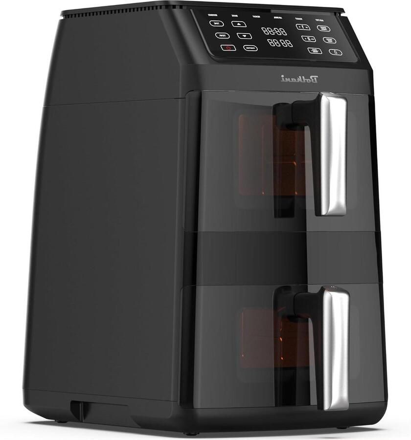 Dubbele Airfryer XL Hetelucht Friteuse Airfryer met Dubbele Mand Kookgemak