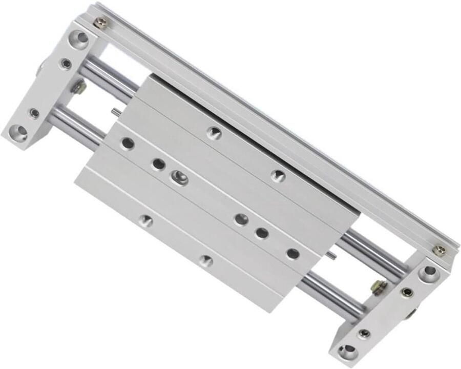 Dubbele Asschuiver Pneumatische Cilinder Industriële Automatisering Compact Ontwerp 20x125 mm Zilverkleurig