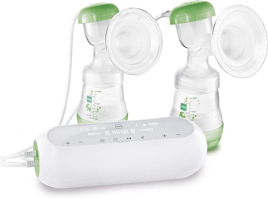 Dubbele Borstkolf Elektrisch Handmatig Moedermelk Afkolven Flexibel Gebruik 2 Flessen Groen