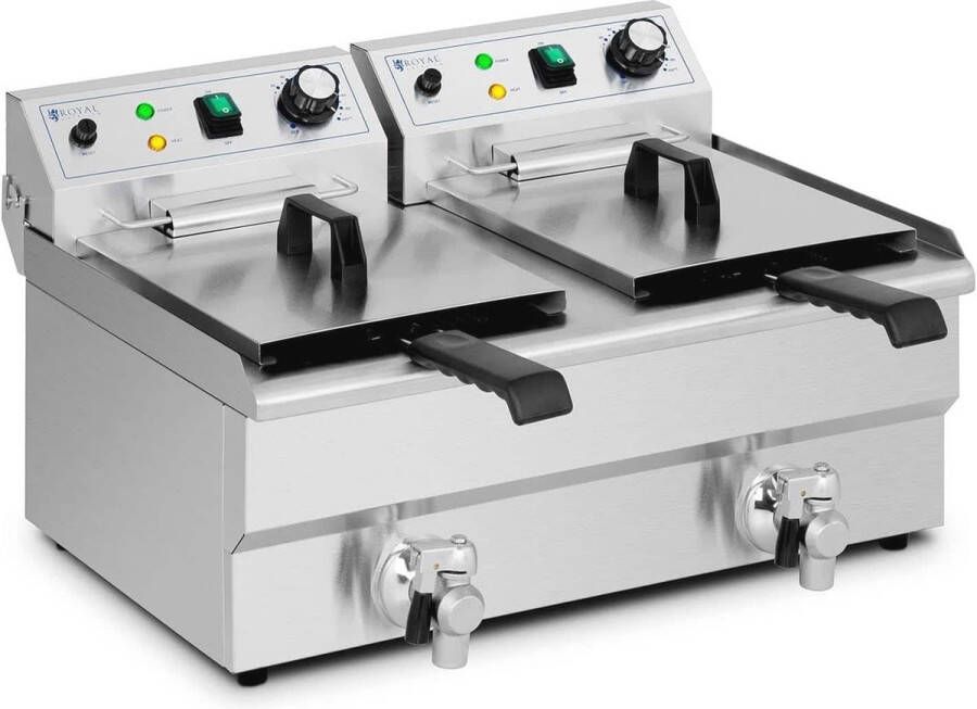 Dubbele elektrische friteuse 2 x 11 L Professioneel frituren met hoge capaciteit 6000 W 230V