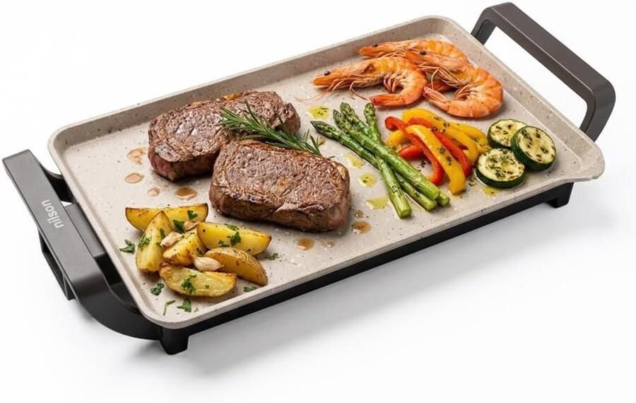 Bakplaat electrisch Bakplaat elektrisch Zwart 46 x 26 cm Dubbel 2300 W Voor Grillen en Toasten