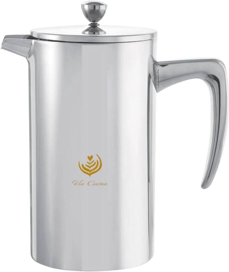 Dubbele French Press Koffiezetapparaat 800 1000 ml Glas en RVS