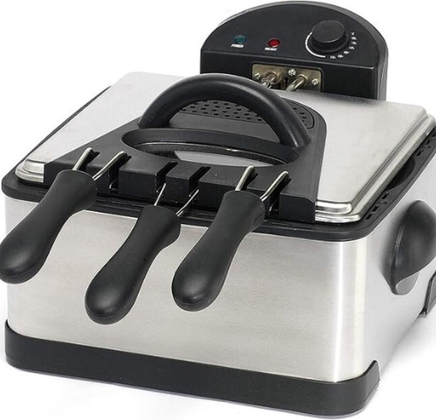 Dubbele Frituurpan Dubbel Frietpan Friteuse Familiefeest