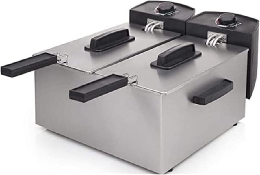 Dubbele Frituurpan Dubbel Frietpan Friteuse Familiefeest