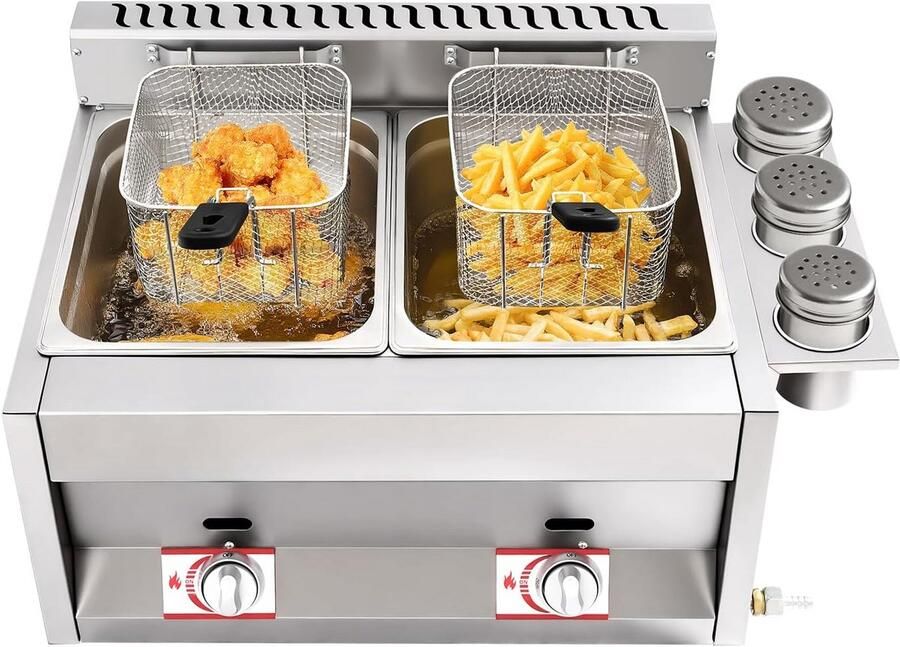 Dubbele Frituurpan Dubbele Friteuse Frietpan frituren