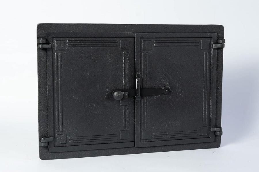 Dubbele Gietijzeren Bakovenhouder met Vergrendeling voor Pizza- en Broodovens