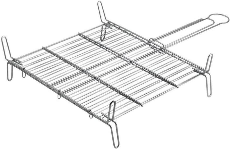 Dubbele Grill Contact Grill Buiten Koken Voedselveilig Materiaal 25 x 25 cm
