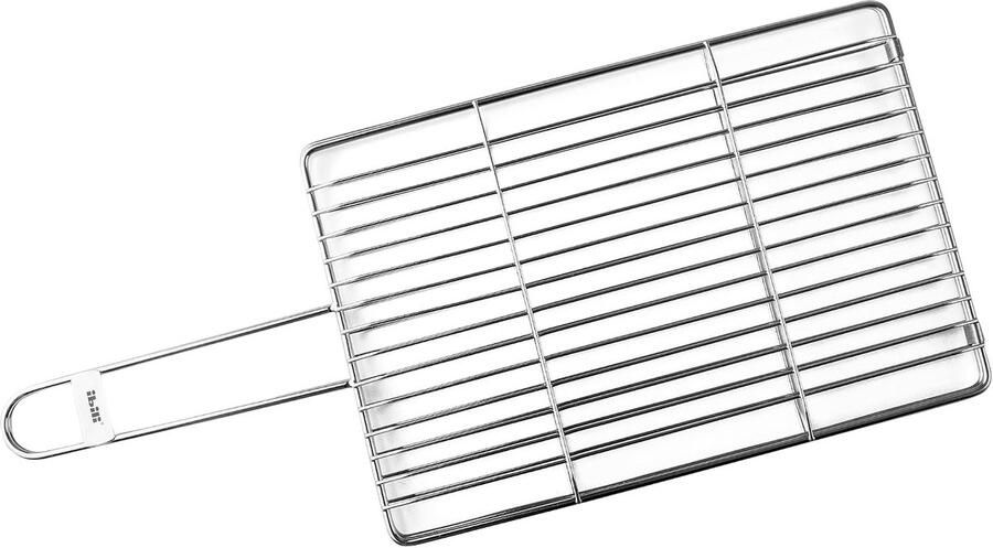 Dubbele grill voor sardines en octopus 30x20x2 cm roestvrij staal 18%
