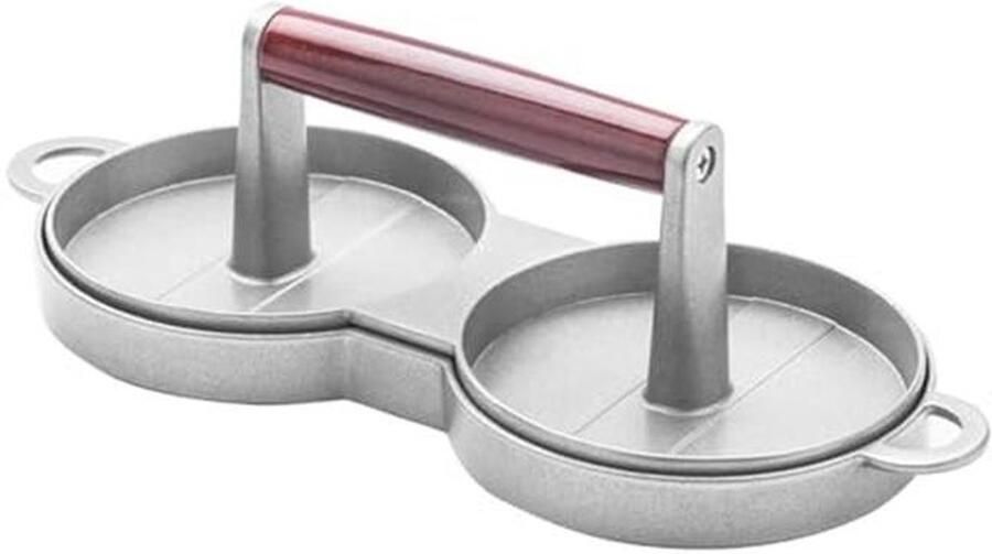 Dubbele Hamburger Druk Maker Ronde Vorm Aluminium Patty Maker voor BBQ