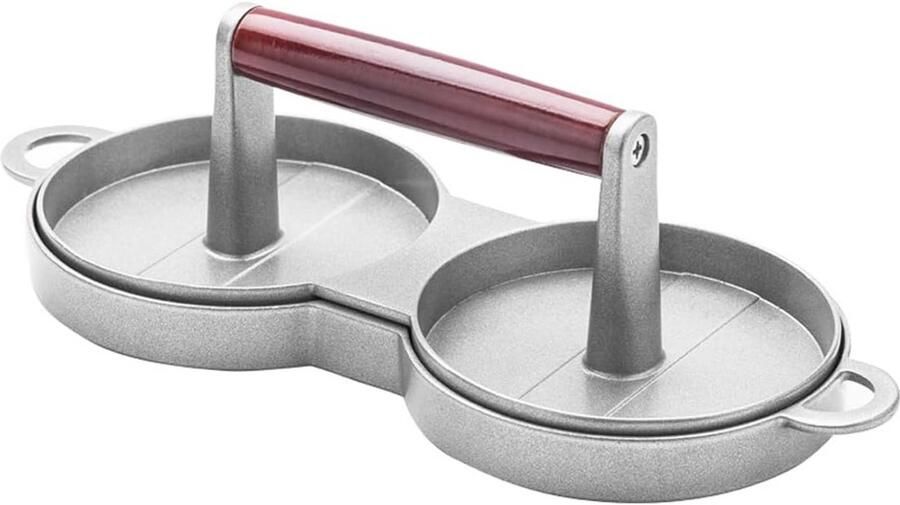 Dubbele Hamburger Druk Maker Ronde Vorm Aluminium Patty Maker voor BBQ