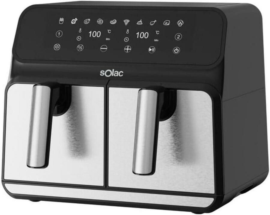 Dubbele Heteluchtfriteuse 8L met Twee Manden en Touch Control