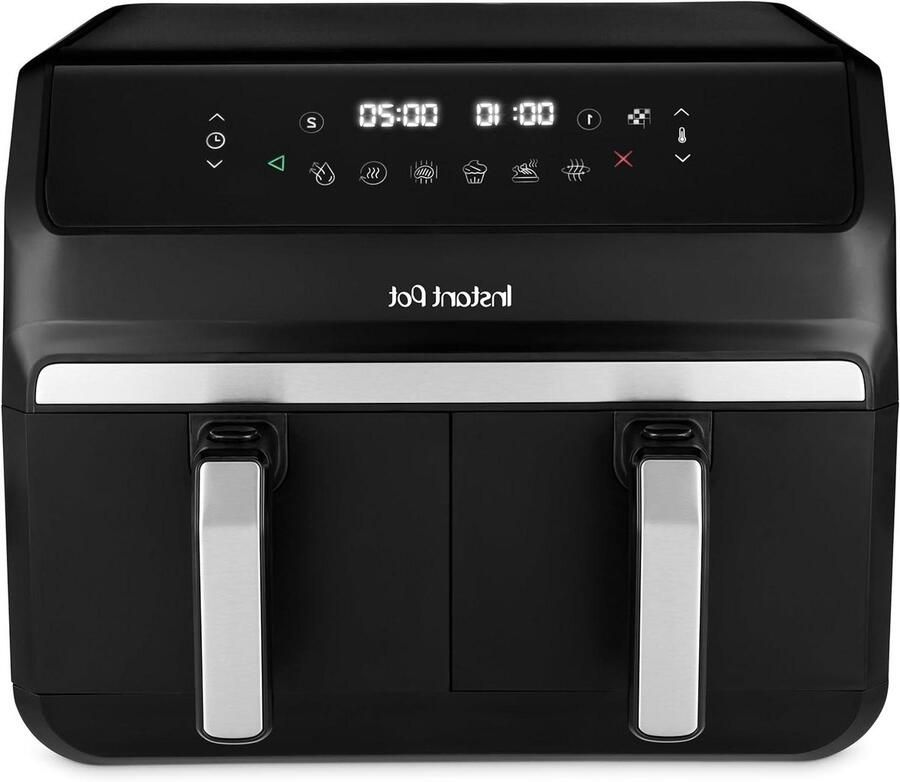 Dubbele Heteluchtfriteuse Airfryer Dubbele Mand Gezond Koken SyncCook & SyncFinish 8 Liter Zwart