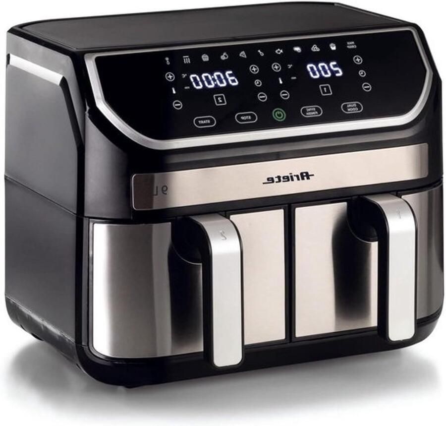 Dubbele heteluchtfriteuse Airfryer XL Bereiden met minder vet 11 programma's 9 liter Bruin