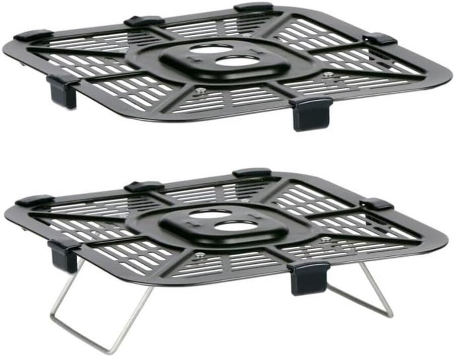 Dubbele Heteluchtfriteuse Duo Oven Gezond Koken XXL Capaciteit 11L 8 Personen Zwart