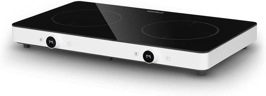 Dubbele Inductie Kookplaat Draagbaar Fornuis Snel Koken 3000 Watt Vermogen 55.5 cm Breed Zwart