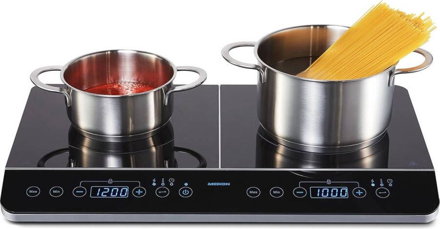 Dubbele inductiekookplaat 3500 watt met LED-display en 10 temperatuurinstellingen Energiezuinig en veilig koken