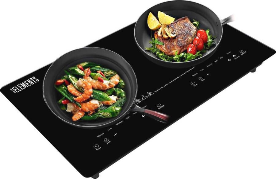 Dubbele inductiekookplaat 4000 Watt Draagbare Kookplaat met Digitaal Touchscreen