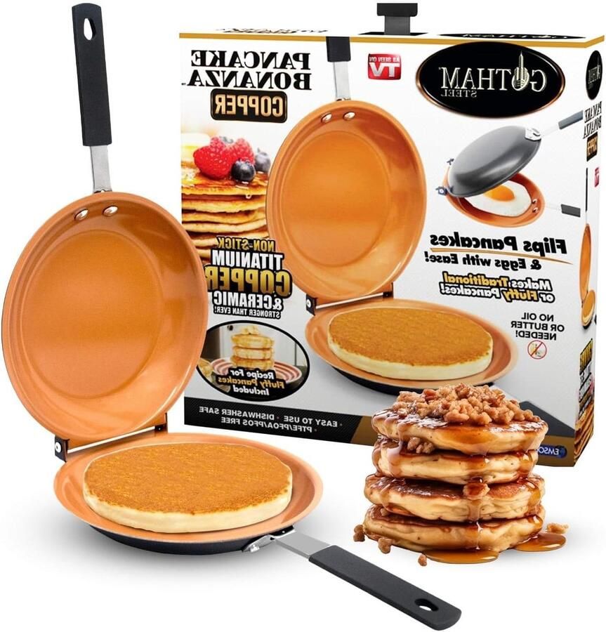 Dubbele Koekenpan Pannenkoekenpan Omeletpan Ontbijt Bakken Non-stick Coating 2 inch Diep Grafiet