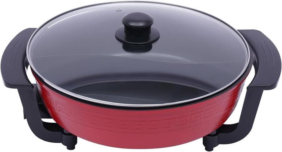 Elektrische hotpot voor thuis 2-in-1 elektrische hotpot dubbelzijdig afneembaar kookgerei geschikt voor het koken van ramen en hotpot zetten