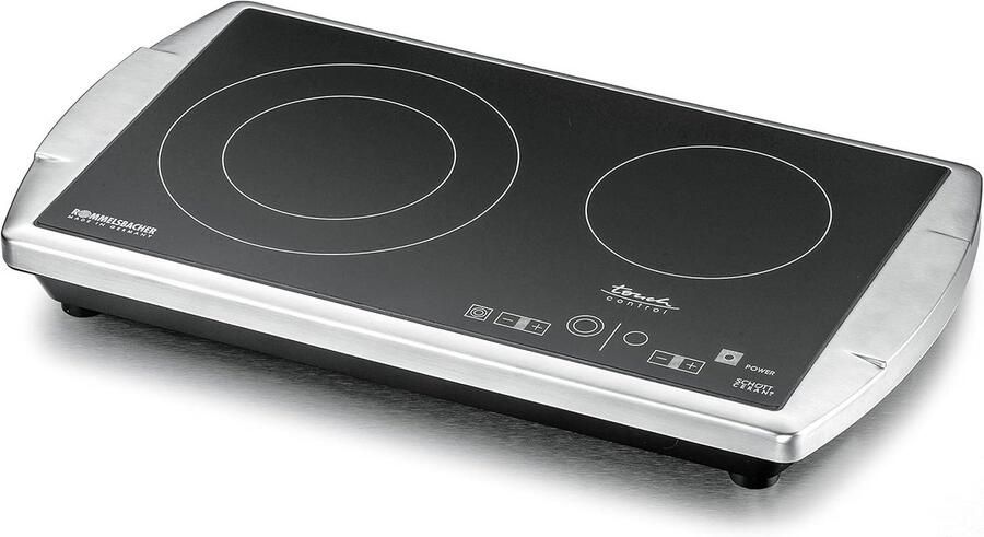 Dubbele Kookplaat met Schott Ceran Kookplaat Vrijstaand RVS Design