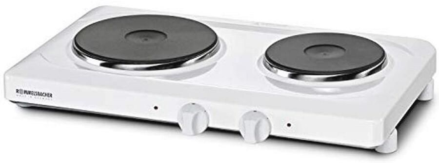 Dubbele Kookplaat met Timer en Veiligheidsfunctie voor Gemeenschappelijke Keukens