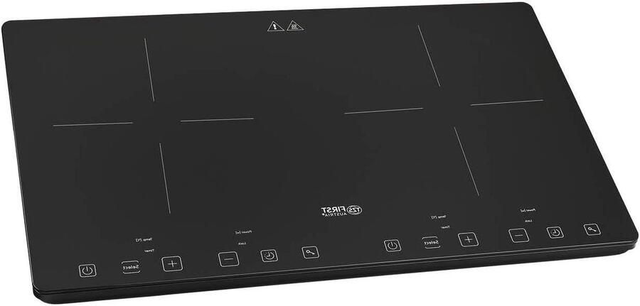 Dubbele Kookplaat Mobiele Kookplaat Snel Koken Gietijzeren Platen 2500 Watt Zwart