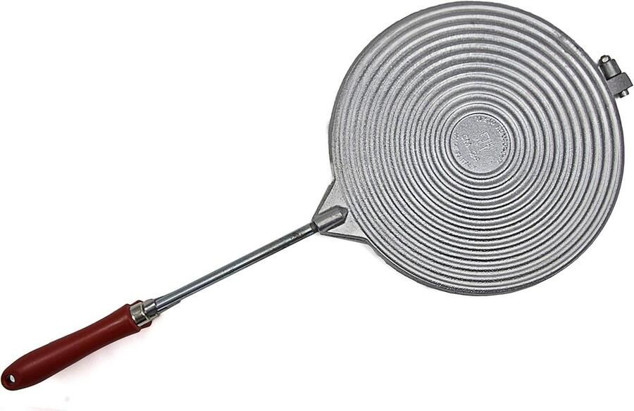Dubbele kooktoestel van aluminium met haaksluiting Perfect voor Piadina