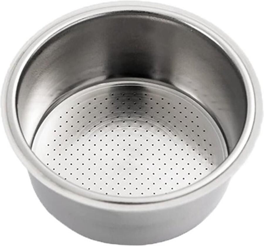 Dubbele Laag 52mm Koffie Portafilter Mand voor Espresso Geschikt voor 2 Kopjes RVS Drukfilter voor Onderloze Portafilters en Koffiemachines Accessoires voor Koffieliefhebbers