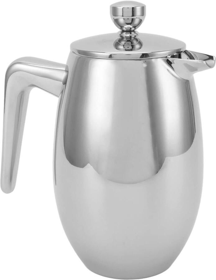 Dubbele Laags RVS French Press Koffiezetter met U-Vormige Opening voor Thuisgebruik (800ml)