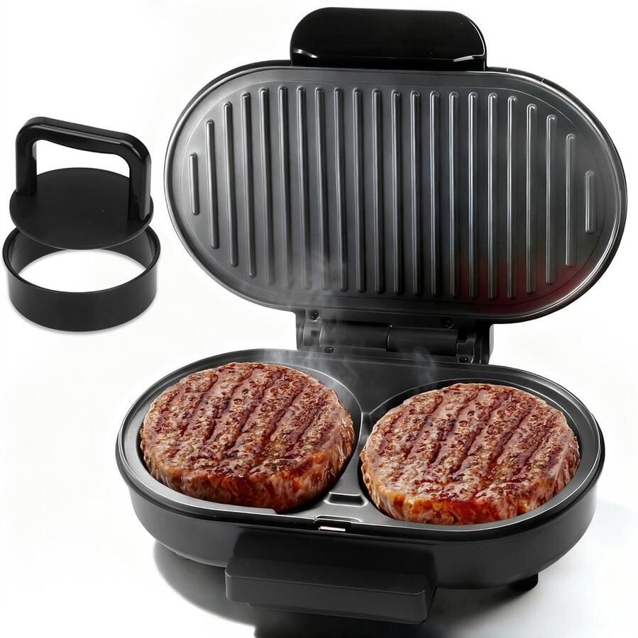 Dubbele Mini-Grill Ontbijtsandwichmaker Hamburgerpers Panini-Grill Kleine Elektrische Grill Ideaal Voor Ontbijt Lunch En Snacks Thuis Kantoor En Studentenkamer
