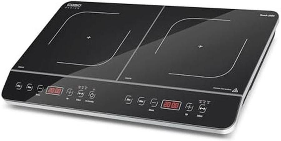 Dubbele Mobiele Inductiekookplaat 3500 Watt 60-240 °C 6 Standen Veiligheidsfunctie