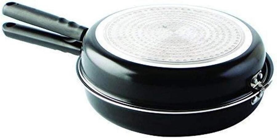 Dubbele Omelet Pan Aardappel Tortilla Pan Snel Maaltijden Bereiden Hoogwaardige Antiaanbaklaag 26 cm Diameter Zwart
