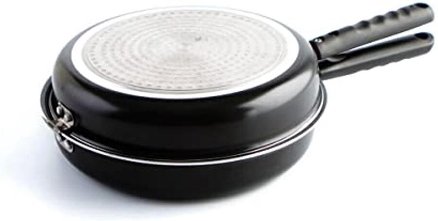 Dubbele Pan voor Tortilla met Antiaanbaklaag en Veiligheidsvergrendeling